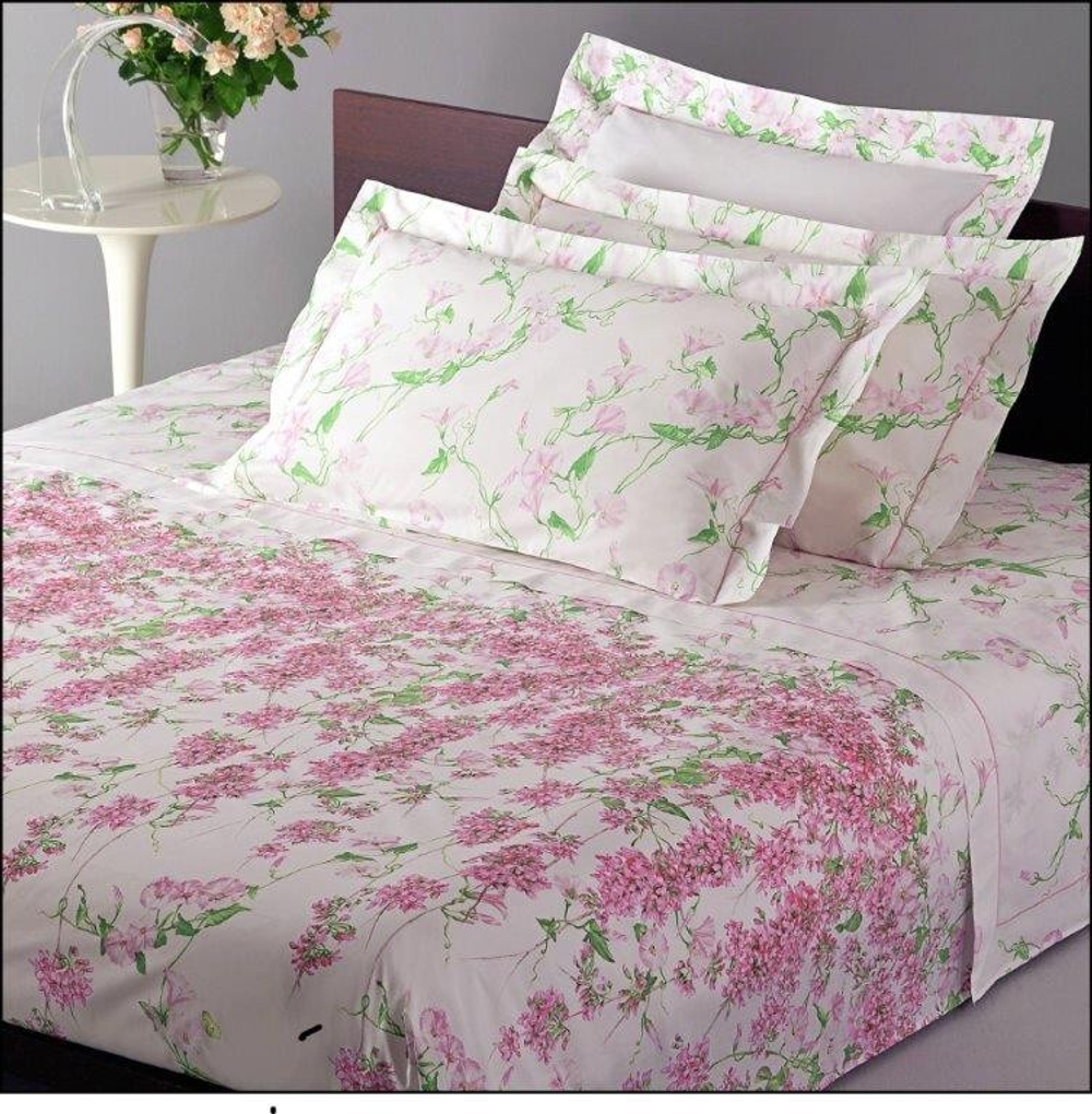 Постельное белье 2 спальное евро макси Mirabello Cascata di Fiori розовое