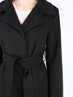 Пальто демисезонное длинное с поясом