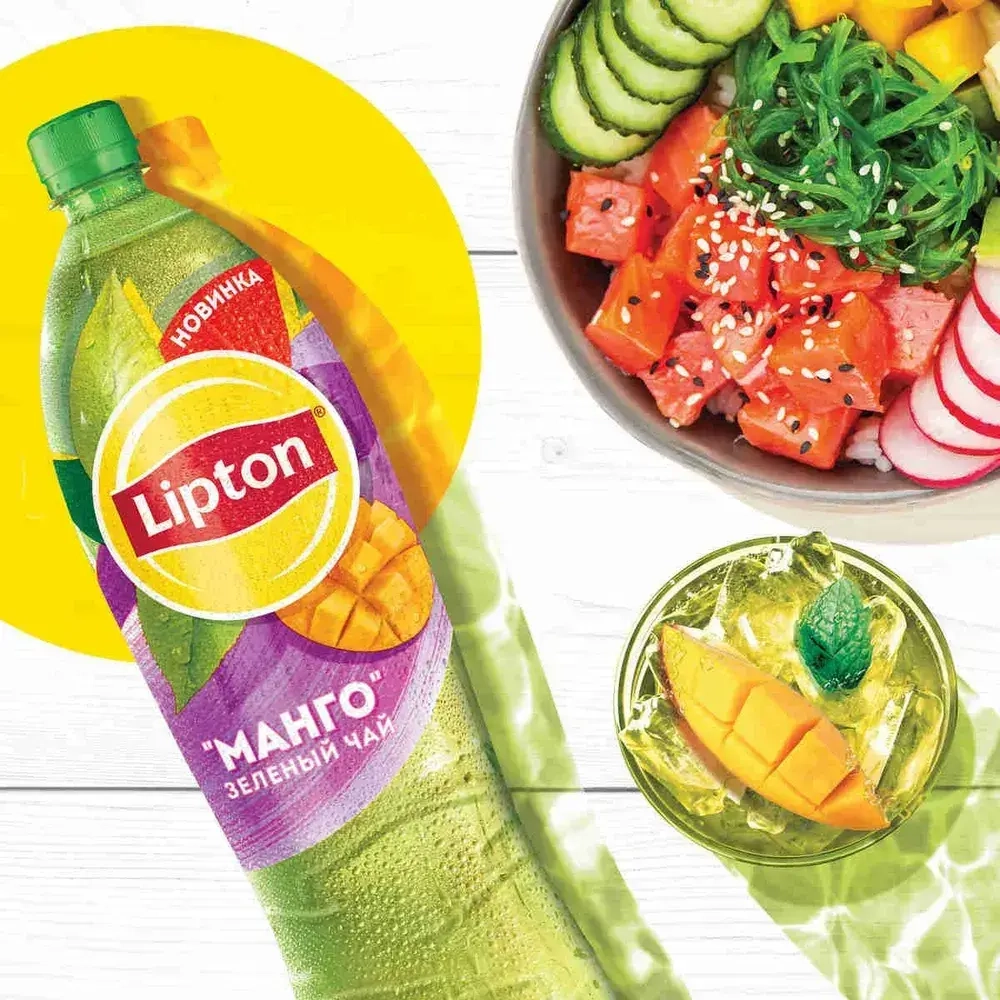 Холодный чай Зеленый со вкусом Манго 1,5 л, Lipton