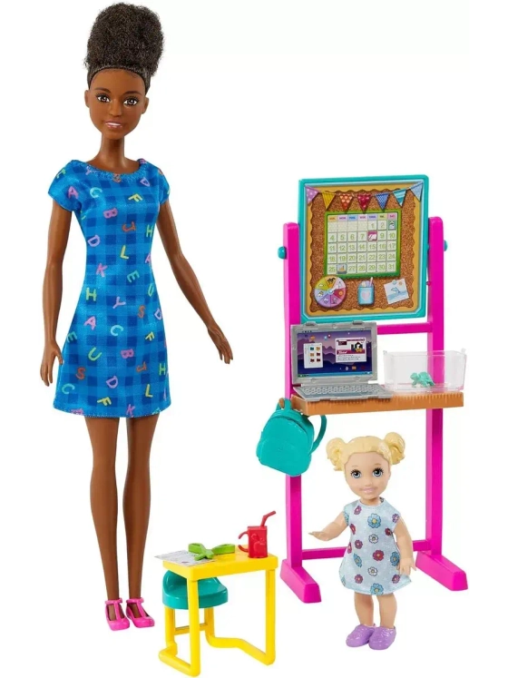 Набор 2 куклы Барби профессии Кем быть Учитель HCN20