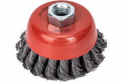 Щетка-крацовка чашечная для УШМ двухрядная (80 мм, М14) MIRAX 35104-080-2