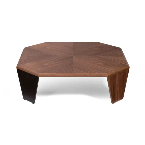 Журнальный столик Nidji 100х100х30 шпон цвет орех