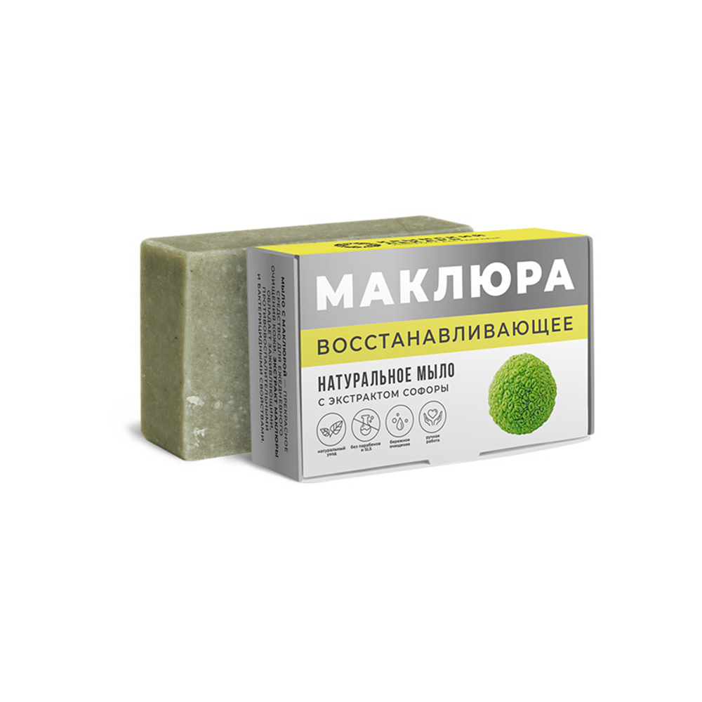 Мыло на основе маклюры Восстанавливающее с софорой, 100 г (1,55 б)