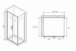 Душевой уголок Abber Sonnenstrand AG04100BC-S90B 100x90