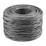 Кабель витая пара омедненный F/UTP, CCA, CAT 5e, PVC, 4PR, 24AWG, внутренний, однопроволочный, серый
