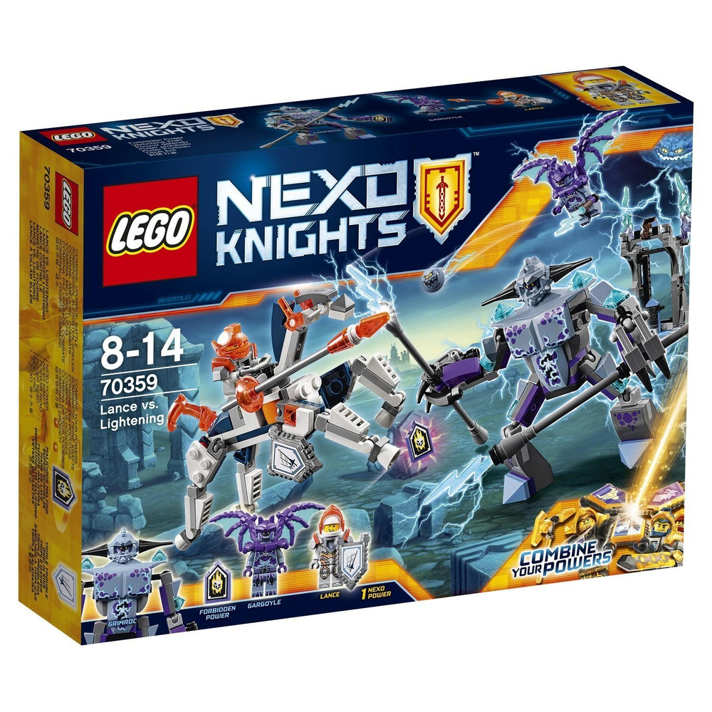 LEGO Nexo Knights: Ланс против Монстра-молнии 70359 — Lance vs. Lightning — Лего Нексо Рыцари