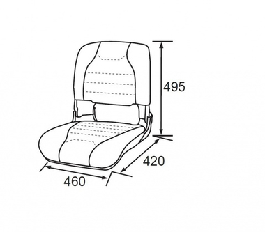 Кресло Highback Seat всепогодные - серый/красный
