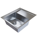 Мойка настол.монтаж 60х50 (3,0) лев. вып 3 1/2  MIXLINE PRO с ФАСКОЙ 20см с сифоном (сатин)