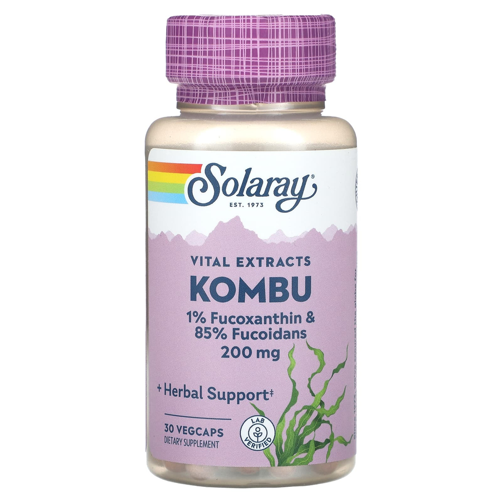 Solaray, Vital Extracts, комбу, 30 растительных капсул