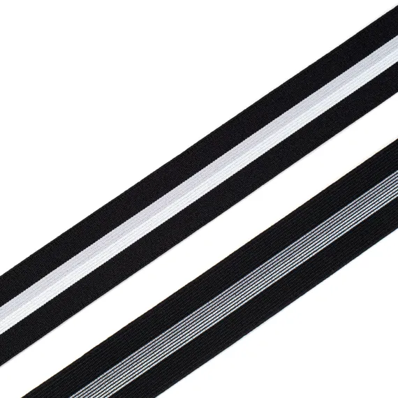 Резинка широкая, черная/серая 30 мм, Германия