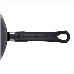 Сотейник со стеклянной крышкой, диаметр 24 см с антипригарным покрытием, алюминий