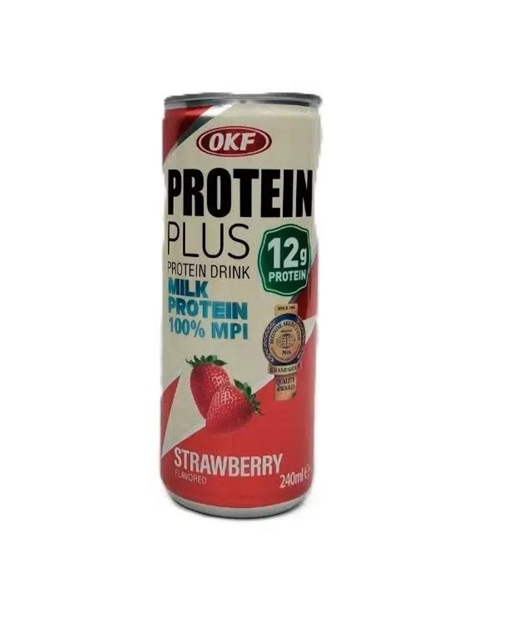 Напиток б/а "OKF Protein Plus Strawberry flavore" 240мл (24)