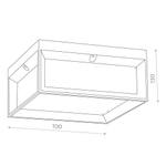 SL077.402.01 Светильник уличный потолочный ST-Luce Черный/Белый LED 1*12W 3000K CUBISTA