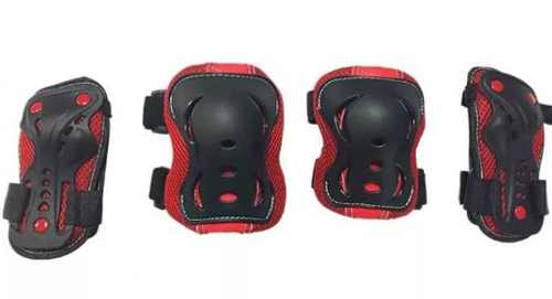 Защита TT Safety line 700 (L) 1/24 колени/локти, Черно-красный