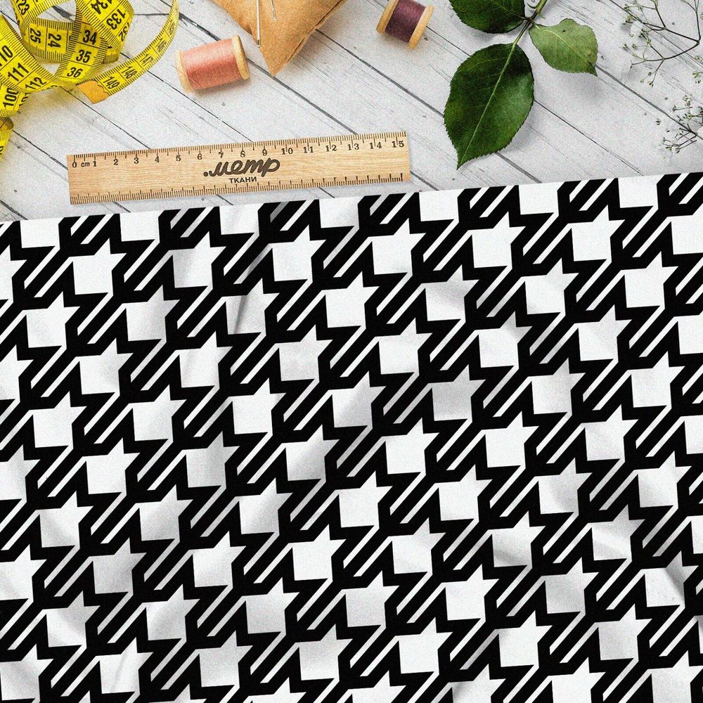 Ткань таффета гусиная лапка