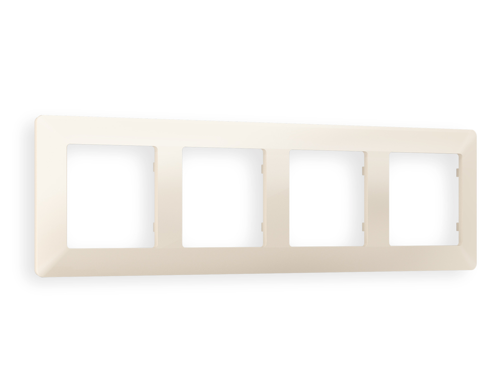 AF110334 Рамка ALFA Line (Бежевый матовый) 4-ая