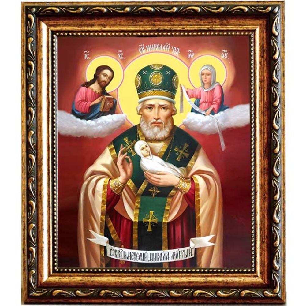 Никола Мокрый. Икона на холсте.