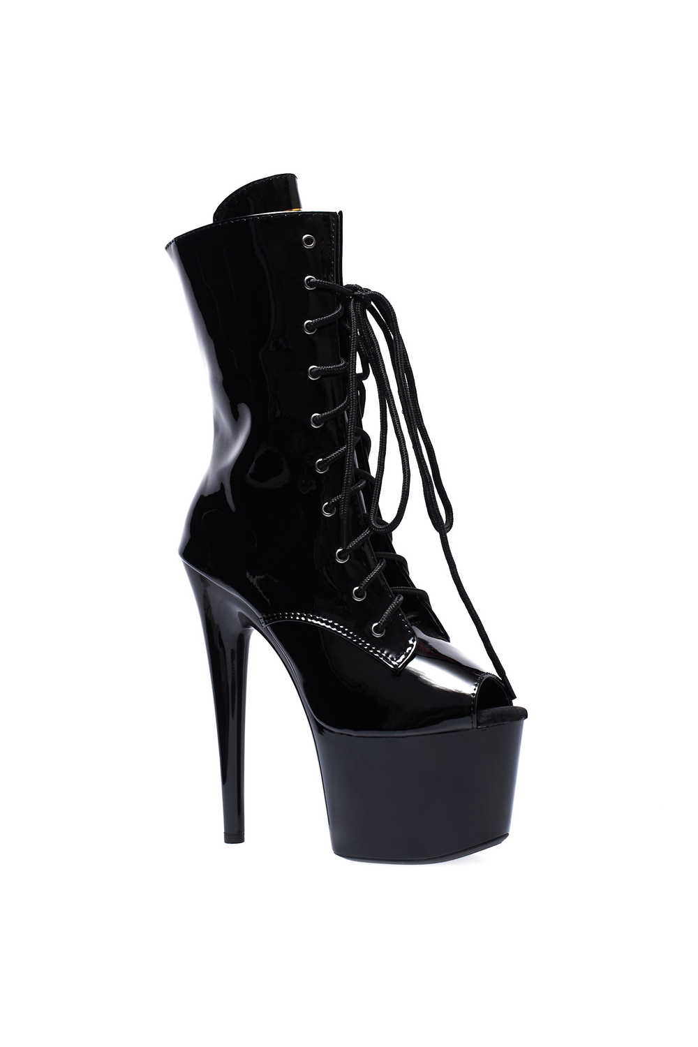 Ботильоны Двойки черные лак - SHDB-006-2-lak-bl