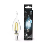 Лампа Gauss LED Filament Свеча на ветру 7W E14 580 lm 4100K шаг диммир. 104801207-S