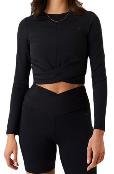 Женская теннисная футболкаBj_rn Borg Cross Long Sleeve - Black