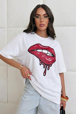 Футболка оверсайз с принтом длинная4