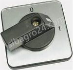 Ручка переключателя ПЭП, черная ручка 48Х48 ''R''