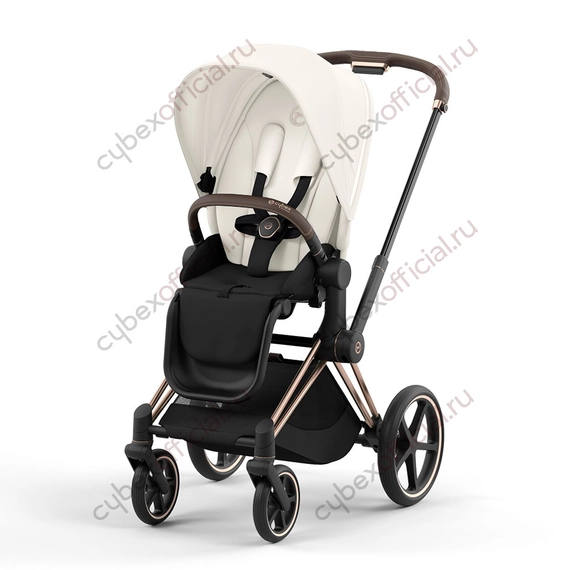 Прогулочная коляска Cybex Priam IV Off White шасси Rosegold
