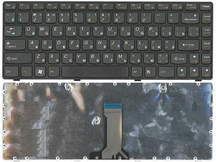 Клавиатура для ноутбука Lenovo B470, G470, V470, Z470 (Черная, с рамкой)