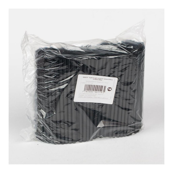 Трубочки 0,5*12,5 см прямые 400 шт черные пластик P.L.