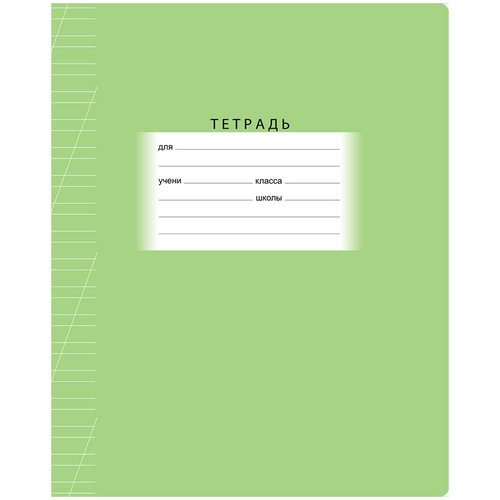 Тетрадь 12л., косая линия BG "Школьная", зеленая, эконом Т5ск12 54502