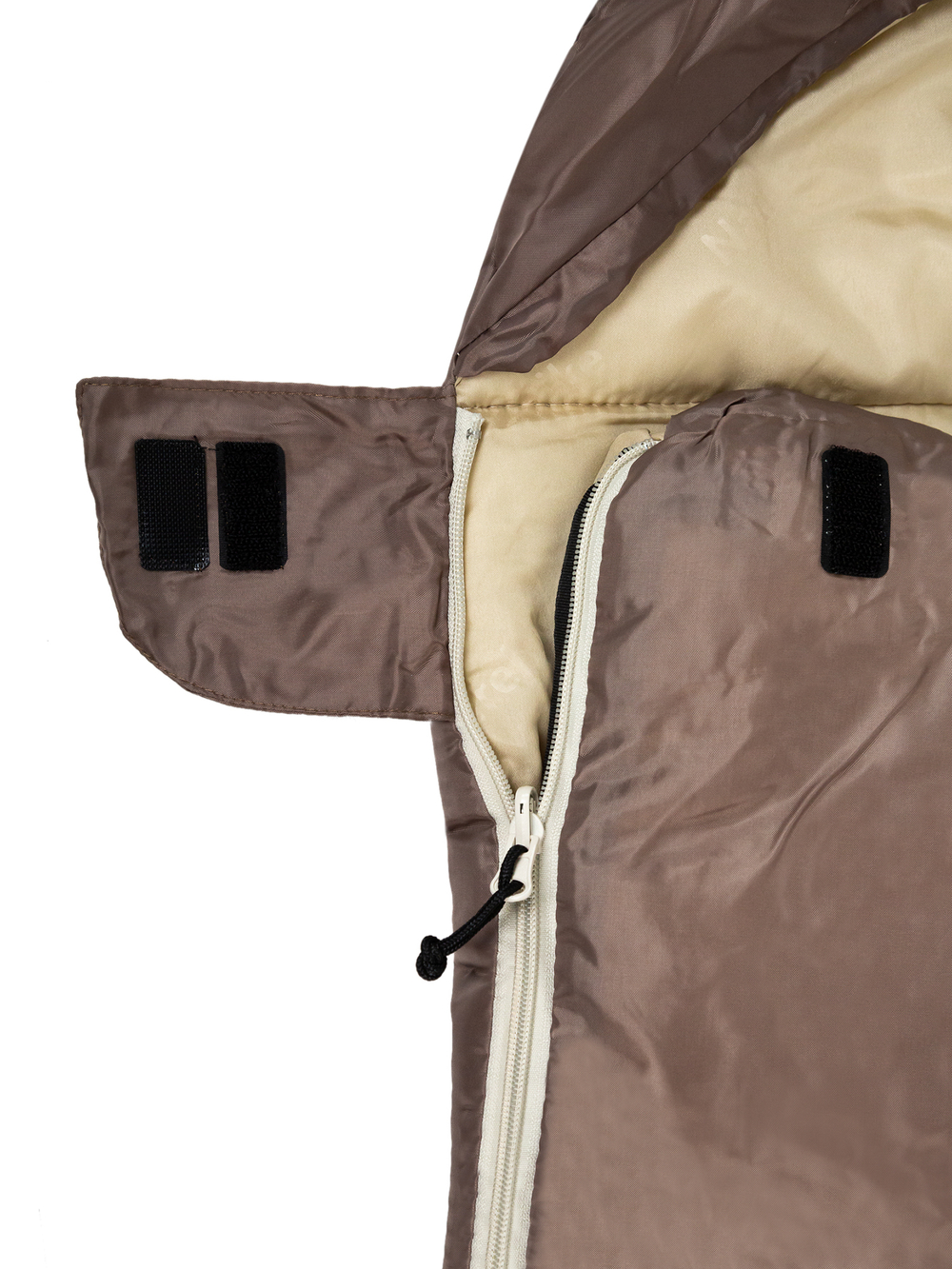 Спальный мешок Naturehike U250S  с капюшоном, коричневый (NH20MSD07)