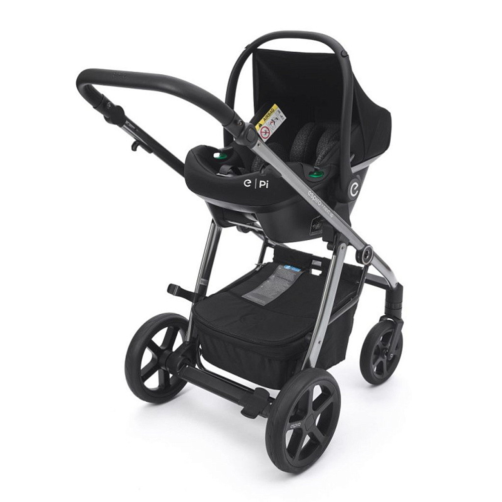 Детская коляска 3 в 1 Espiro Clodi и автокресло Pi Black 10 trendy black