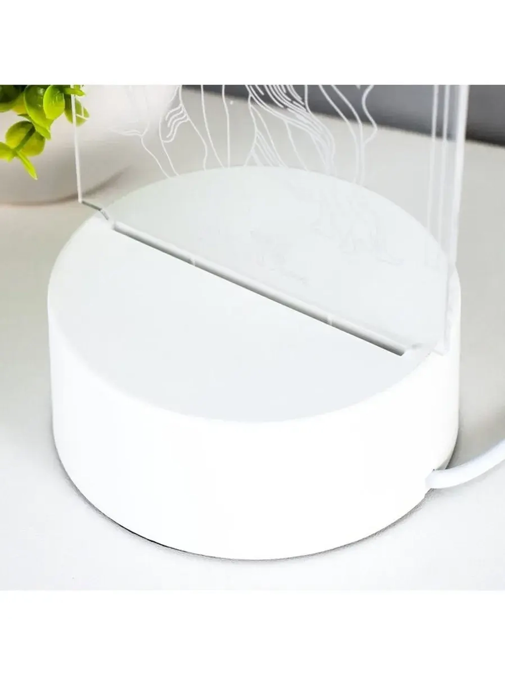 Светильник 3D ночник RISALUX «Грация», LED белый 10×9.5×16 с