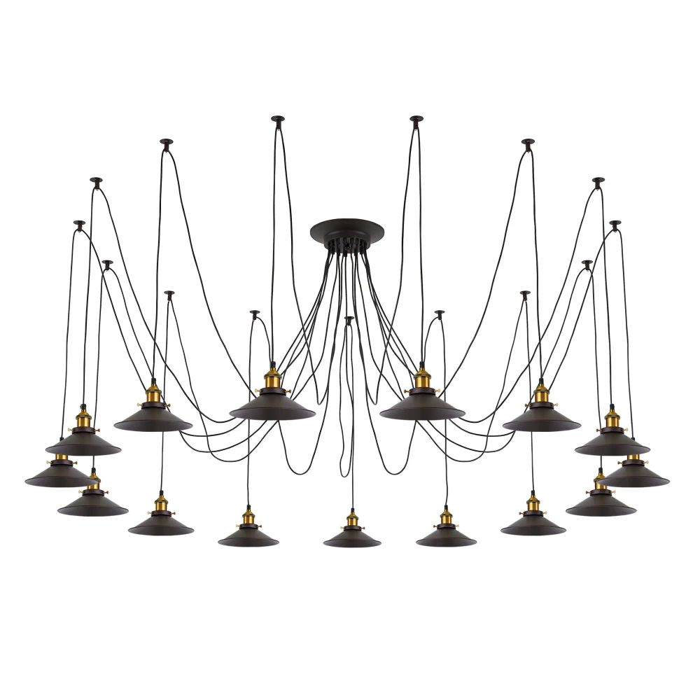 Citilux Эдисон CL451151 Люстра паук Венге Бронза