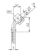 Фитинг DN 25 DKO-S (Г) 42x2 30 (45)