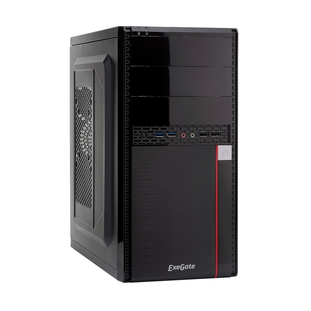 Exegate EX277439RUS Корпус Minitower MA-371X Black, mATX &lt;без БП
