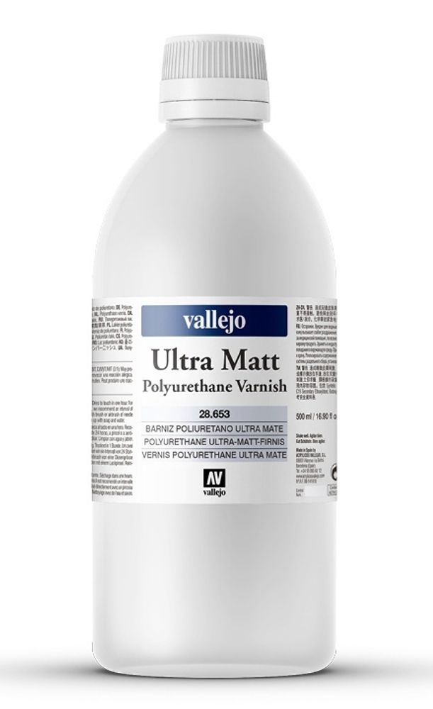Лак для сборных моделей Vallejo - Ultra Matt Polyurethane Varnish 500ml