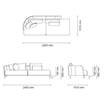 Лаунж прямой правый (H2) ENZA HOME SEOUL EH71636