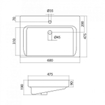 Раковина Onika Santek Тигода 60, встраиваемая, белая (1WH302082)
