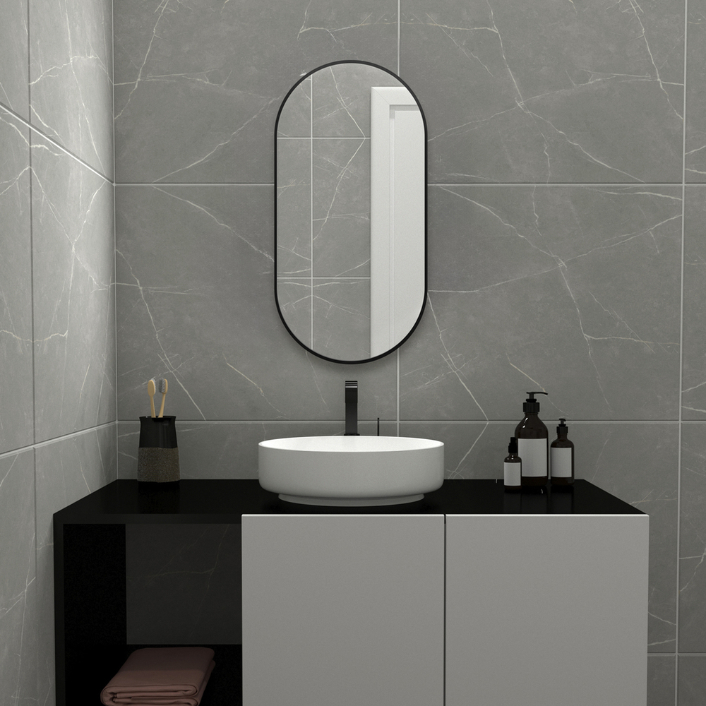 Зеркало MIXLINE "Мираж" 500*1000 ШВ ал. профиль ЧЕРНЫЙ