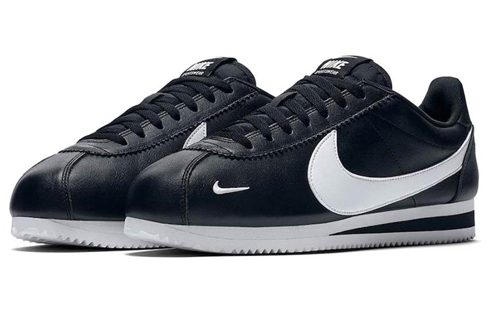 Nike cortez premium white black deals