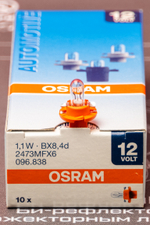 Osram 1.1W 12V Панель приборов - бледно-оранжевый (Короткий цоколь) (1шт.)
