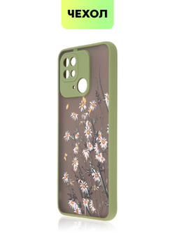 Чехол BROSCORP для Xiaomi Redmi 10C оптом (арт. XM-R10C-ST-TPU-KHAKI-PRINT)