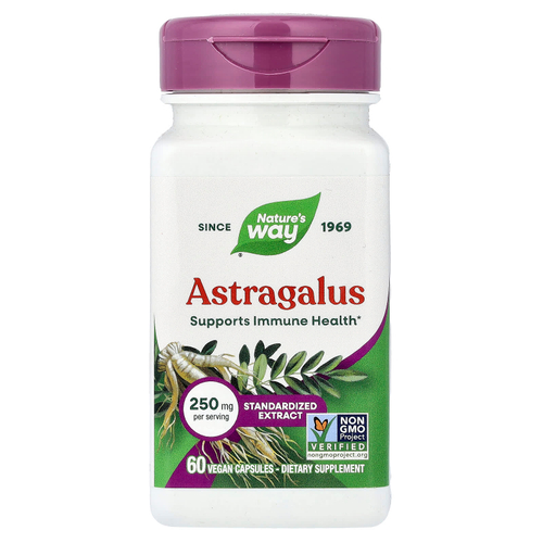 Nature's Way, Астрагал, 60 веганских капсул