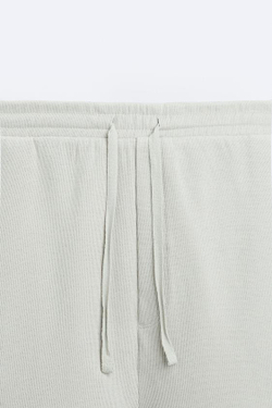 ZARA ШОРТЫ SOFT В РУБЧИК, ГОЛУБОЙ