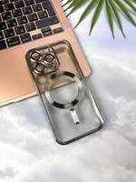 Чехол TPU "Metallic MagSafe" Серебро