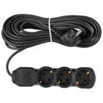 Удлинитель Engy "Гранд" 10м/3роз с заземлением (ПВС 3х0.75) черный