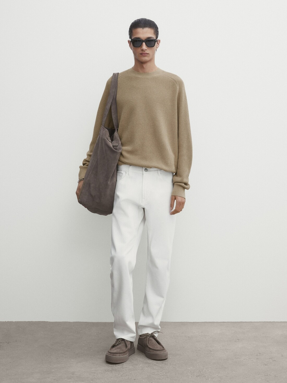 Massimo Dutti Зауженные джинсы, цвет слоновой кости