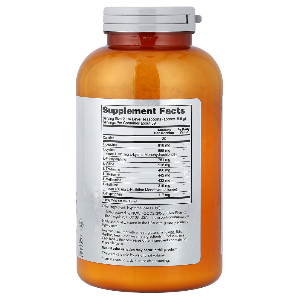 NOW Foods, Sports, Amino-9 Essentials™ в порошке, 330 г (11,64 унции)