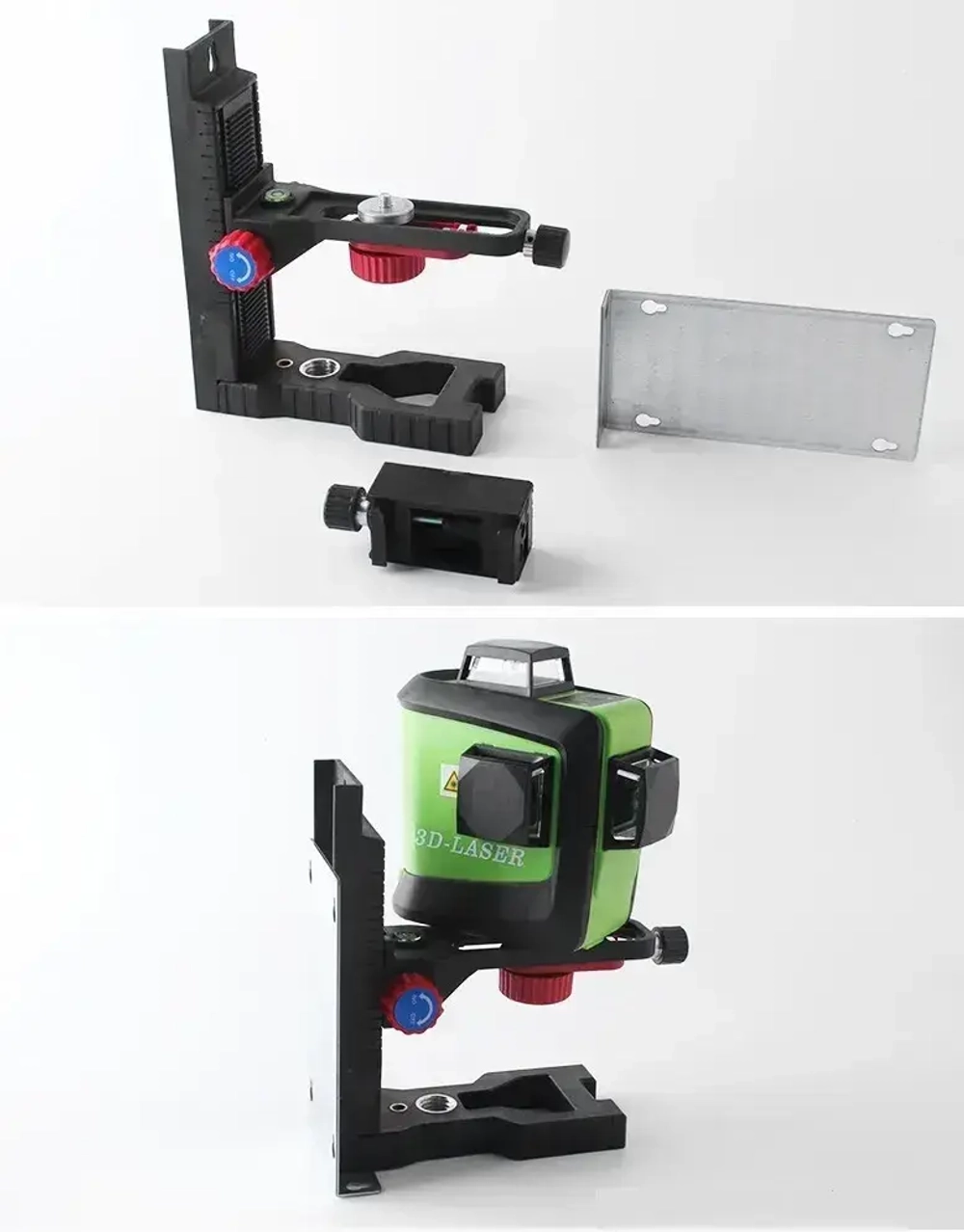 Магнитное крепление кронштейн для лазерного уровня, держатель нивелира с микролифтом универсальный